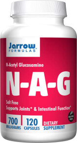 Аминокислоты Jarrow Formulas N-A-G  N-ацетил глюкозамин для поддержки суставов и здоровья кишечника 120 капсул