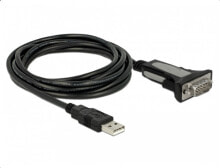 DeLOCK 65962 кабельный разъем/переходник USB 2.0 A RS-232 Черный