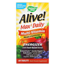 Витаминно-минеральные комплексы Натурес Вэй, Alive! Max3 Daily, мультивитамины, 60 таблеток