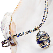 Кулоны и подвески изумительное женское колье «Королева Египта» с жемчугом Lampglas и 24-каратным золотом NP28