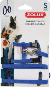Шлейки и поводки для грызунов Zolux Harness and leash for rat S, blue color