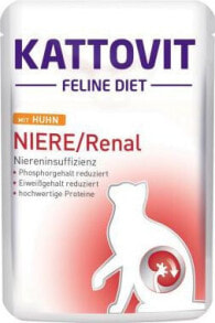 Купить влажные корма для кошек Kattovit: Kattovit KATTOVIT 85g sasz. RENAL KURCZAK dla kotów z chorobami nerek