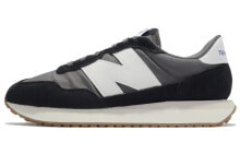 New Balance NB 237 V1 复古 低帮 跑步鞋 男女同款 黑白色 / Кроссовки New Balance NB 237 V1 MS237GA