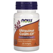 NOW Foods Ubiquinol CoQH-CF Убихинол для сердечно-сосудистого здоровья 60 гелевых капсул