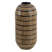 Vase Black Beige Bamboo 23 x 23 x 50 cm