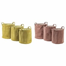 Basket set DKD Home Decor Polyester 38 x 38 x 40 cm (2 Units)