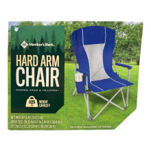 Member's Mark Collapsible Hard Arm Chair with Carrying Bag Case, Blue купить онлайн