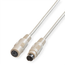 Компьютерные разъемы и переходники ROLINE PS/2 Cable, M - F 1.8 m кабель PS/2 11.01.5618