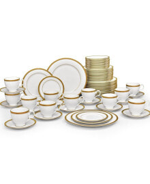 Charlotta Gold 60-PC Dinnerware Set, Service for 12