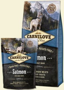 Сухие корма для собак корм для собак CARNILOVE, для взрослых, беззерновой, с лососем, 1.5 кг