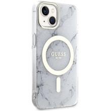 GUESS Guhmp14Mpcumah iPhone 14 Plus15 Plus 6.7 Biały Marble phone case