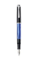 M205 - Black - Blue - Marble colour - Silver - Built-in filling system - Resin - Italic nib - Stainless steel - Bold