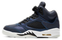 Jordan Air Jordan 5 “oil grey 3m 中帮 复古篮球鞋 女款 午夜蓝 / Кроссовки Jordan Air Jordan 5 Oil Grey 3M CD2722-001