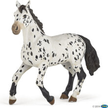 Figurine Russell Black Appaloosa Papo horse (51539)