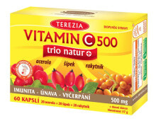 Витамин С terezia Company Vitamin C Trio Natur Витамина С + плоды ацеролы, шиповника и облепихи 60 капсул