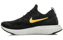 Nike Epic React Flyknit 1 运动 防滑透气 低帮 跑步鞋 女款 黑黄 / Кроссовки Nike Epic React Flyknit 1 AQ0070-013