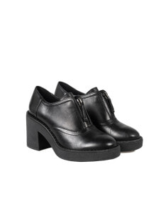 Черные женские туфли на каблуке Geox (Геокс)