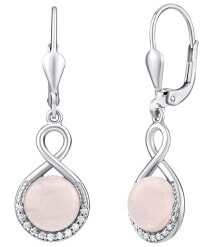 Ювелирные серьги silver earrings with natural rosette JST14710RQ