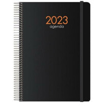 Diary DOHE SYNCRO Black Quarto 15 x 21 cm 2023