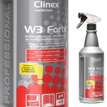 Liquid cleaner for toilet bowls, urinals, wash basins eliminates urine odors CLINEX W3 Forte 1L