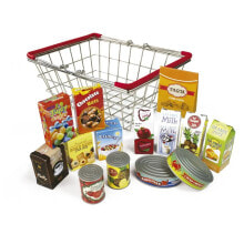 TACHAN Metallic Shopping Basket With Food 15 Pieces