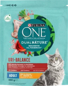 Купить сухие корма для кошек PURINA ONE: Trockenfutter Katze mit Huhn & Cranberry, dual nature uri balance, 650 g