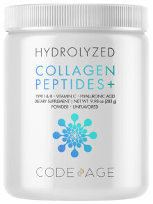 Коллаген Codeage Collagen Peptides + Гидролизованный протеиновый порошок типов 1 и 3 с витамином С и гиалуроновой кислотой 283 г