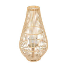 Lantern Natural Bamboo Crystal 35 x 35 x 66 cm