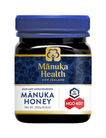 Прополис и пчелиное маточное молочко Manuka Health Raw Натуральный мед манука, содержание метилглиоксаля 400 мг/кг 250 г