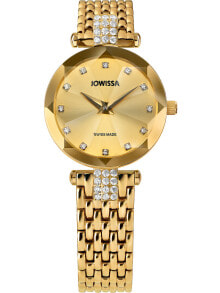 Женские наручные часы женские часы аналоговые круглые со стразами на циферблате Jowissa