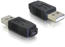 DeLOCK Adapter USB micro-A+B female to USB2.0-A male USB 2.0 A Черный 65029