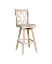 International Concepts double X Back Bar Height Stool with Swivel and Auto Return