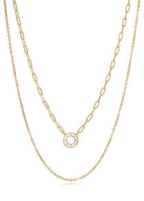 Ювелирные колье dvojitý pozlacený náhrdelník Elegant 13037C100-36