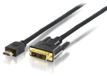 Компьютерные разъемы и переходники equip 119323 видео кабель адаптер 3 m HDMI DVI-D Черный