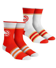 Купить мужские носки Rock 'Em: Носки Rock 'Em мужские и женские Rock Em Socks Atlanta Hawks Multi-Stripe 2-Пара Командный Носок Набор