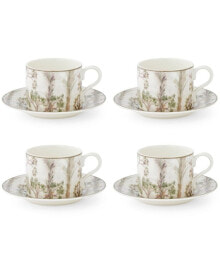 Kit Kemp for Spode tall Trees Teacup & Saucer, Set of 4