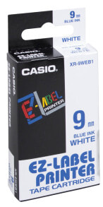 Бумага для печати casio XR-9WEB1 этикеточная лента Синий на белом
