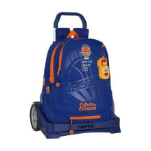 Детские школьные рюкзаки и ранцы для мальчиков школьный рюкзак для мальчика Valencia Basket с колесиками, синий цвет