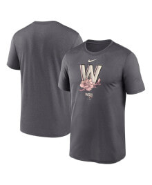 Nike men's Gray Washington Nationals City Connect Logo T-shirt