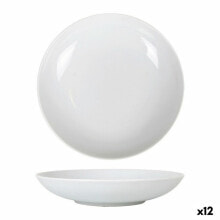 Deep Plate La Mediterránea Marina Porcelain White (12 Units) (ø 20,5 cm)