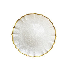 American Atelier jay Import Ice Queen Pearl Gold Charger Plate