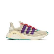 Мужская спортивная обувь для бега Мужские кроссовки спортивные для бега бежевые текстильные низкие на высокой подошве Adidas Lxcon