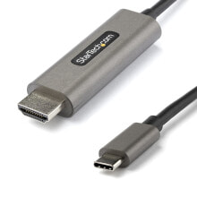 StarTech.com CDP2HDMM3MH видео кабель адаптер 3 m HDMI Тип A (Стандарт) USB Type-C Черный, Серебристый