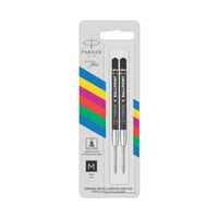 Parker Quinkflow - Black - Medium - Black - Stainless steel - Ballpoint pen - Blister - 2 pc(s)