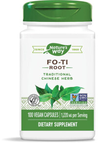 Растительные экстракты и настойки nature's Way Fo-Ti Root Корень горца многоцветкового 1,220 мг 100 вегетарианских капсул