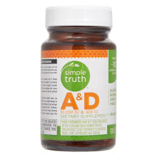 Витамин А simple Truth Vitamin A & D Косплекс с витаминами А 10000 МЕ и D 400 МЕ 100 гелевых капсул