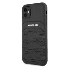 SOURCING Amg Amhcn61Gsebk iPhone 11XR 6.1 Leather Debossed Lines phone case