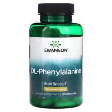 Swanson, DL-фенилаланин, 500 мг, 100 капсул