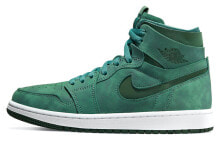 Jordan Air Jordan 1 High Zoom Air CMFT 高帮 复古篮球鞋 女款 绿色 / Кроссовки Jordan Air Jordan CT0979-301