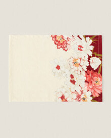 Floral cotton placemat